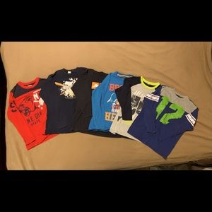 Bundle of Boy's Size 10 long sleeve shirts.